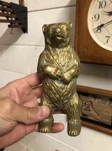 【ヴィンテージ】 Bear piggy bank 貯金箱 ブラス 真鍮 カントリー 古道具 アンティーク ブロカント us 店舗什器 イギリス イングランド_画像10