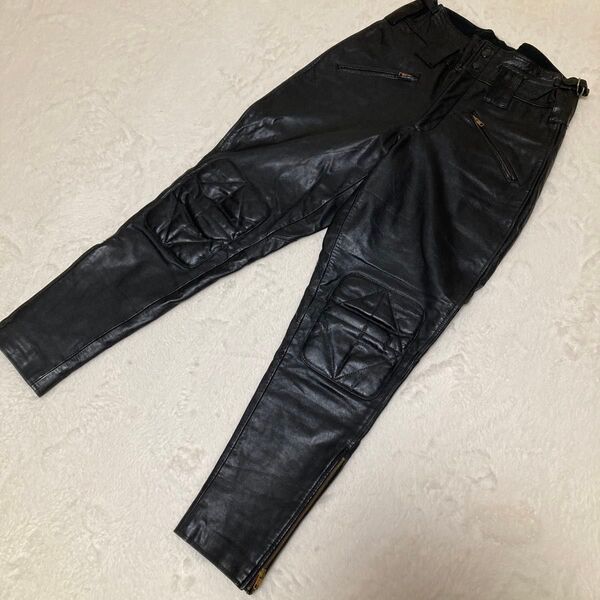 希少 ビンテージ MEN's BIGI TAKEO KIKUCHI 牛革製 サイズM ブラック