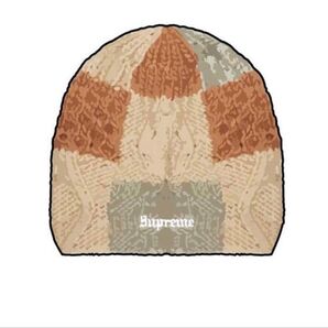Supreme Block Knit Beanie "Natural"