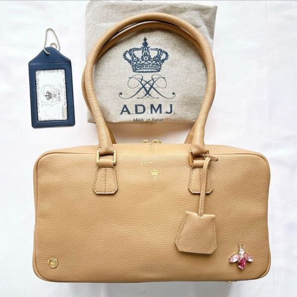 【新品】ADMJ THE BEE 子牛革モーツァルト スクエアボストンバッグ
