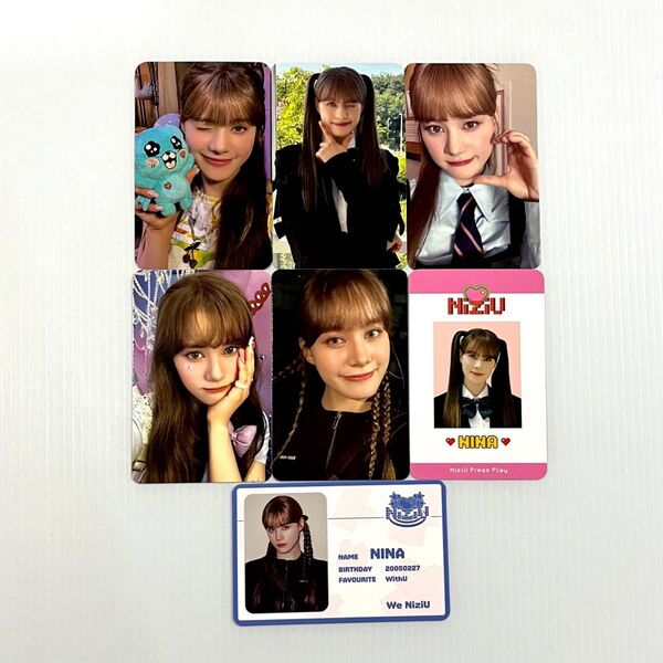 NiziU ニナ JYP・HMV・Sony特典・通常盤・IDカード 7枚セット 韓国Debut『Press Play』
