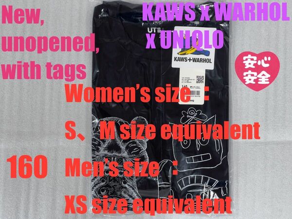 160 ☆新品☆UNIQLO×KAWS+WARHOL カウズ+ウォーホル UT③