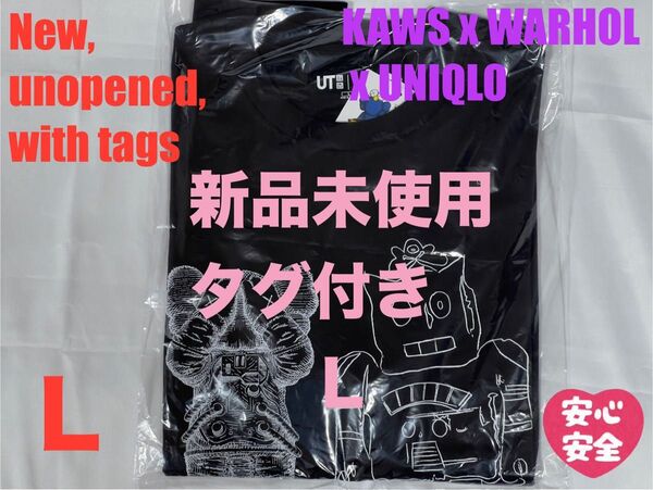 L ☆新品☆UNIQLO×KAWS+WARHOL カウズ+ウォーホル UT④