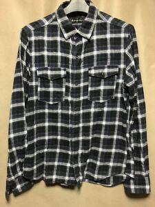  Lounge Lizard on blur check flannel shirt 4051 size 3 purple × black 