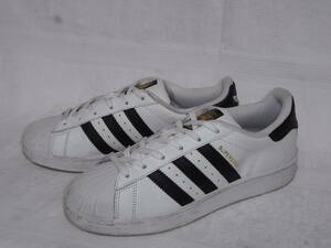 中古品　addidas　アディダス スーパースター ２０１６年製造　80s VINTAGE復刻　金ベロ　23cm