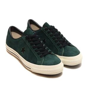 24.5cm 新品 CONVERSE ONE STAR J SUEDE コンバース ワンスター スエード スウェード ロー 緑 黒