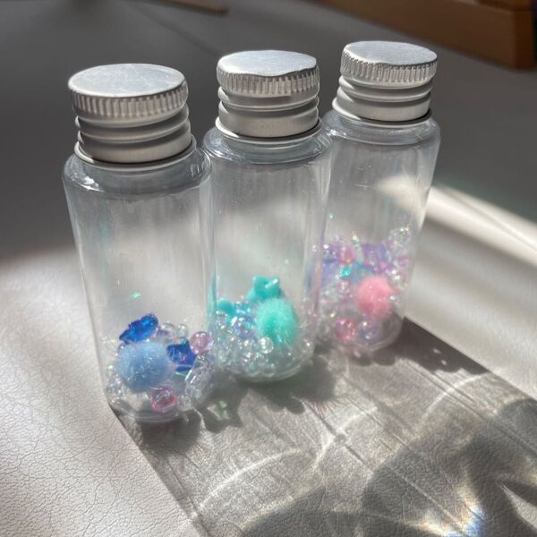 手作りマラカス 3本セット ラトル ガラガラ 知育玩具 ハンドメイド