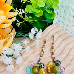 気持ちが上向く個性派ピアス No.19 ハンドメイド アクセサリー