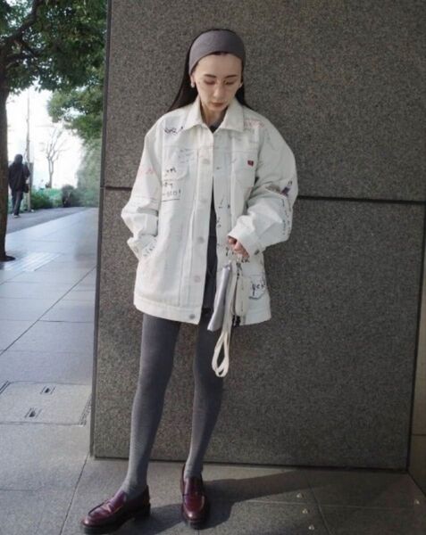 アメリ Gabrielle×AMERI 10TH HISTORY JACKET アイボリー Mサイズ