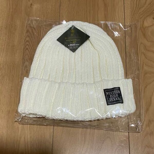 WESTERN POLO TEXAS ニット帽 ホワイト