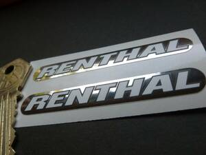 送料無料 Renthal Foil Handlebar Sticker Decal レンサル ステッカー シール デカール 2枚セット 76mm × 10mm