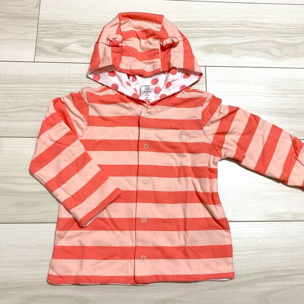 【新品】babygap リバーシブル くま耳パーカー 90