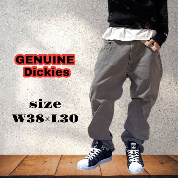 genuine Dickies ディッキーズ ダック地 ワークパンツ グレー W38×L30