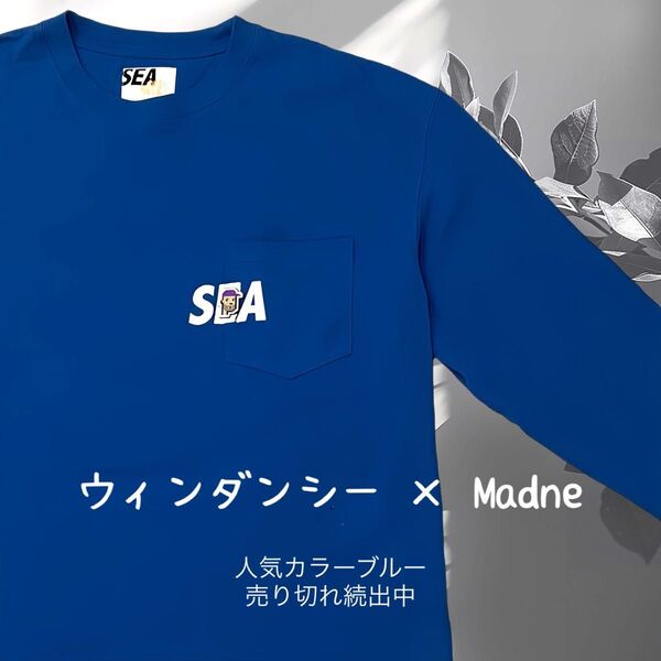 ウィンダンシー × Madness Tシャツ ブルー Lサイズ