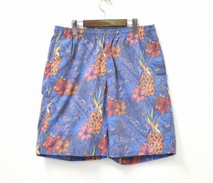 HABANOS ハバノス ALOHA SHORT PANTS アロハショートパンツ M BLUE 19SS SHORTS ショーツ ハーフパンツ イージーパンツ HBNS 日本製