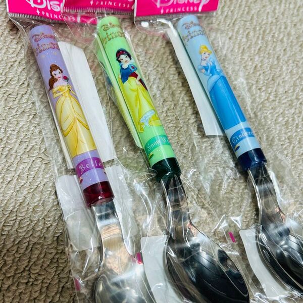 3本セット ディズニー プリンセス スプーン シンデレラ 白雪姫 ベル