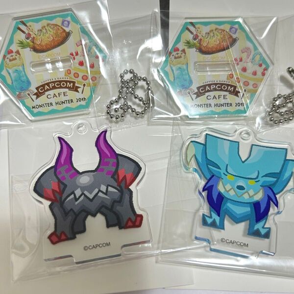 モンスターハンター20周年 ナナテスカトリ ゴアマガラ カプコンカフェ アクスタ アクリルスタンド アクリルキーホルダー