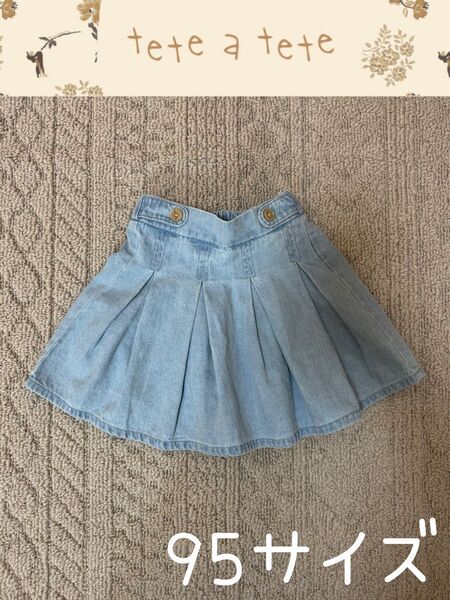 *used*バースデイ購入品*teteatete*デニムプリーツスカート