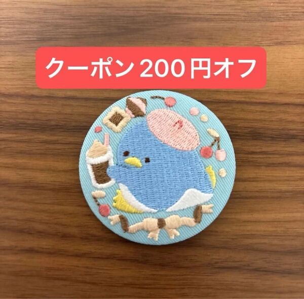 サンリオキャラクターズ 刺繍缶バッジ タキシードサム