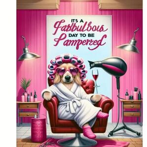 ペット愛好家のための魅力的なヴィンテージスタイル 屋内/屋外壁アートデコ、美容師 トリマー 犬看板 ブリキ