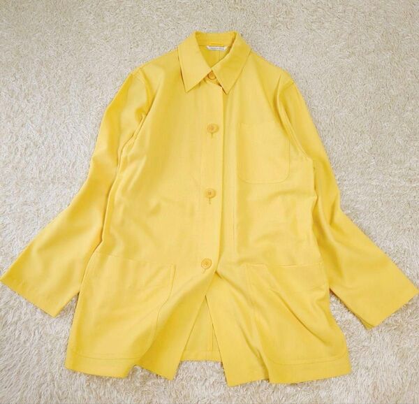 マックスマーラ 白タグ ロングシャツ イエロー