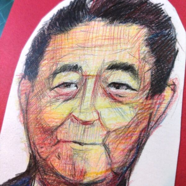 【ザビちゃん】【原画肉筆】安倍首相
