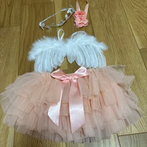 regalo ベビードレス regaloベビー ピンク 女の子ベビー ハーフバースデイ halfbirthday 4点セット