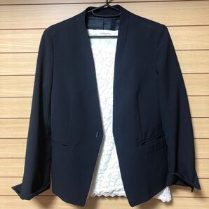 レディース レースカットソー 七分袖 スーツインナー 春物 入学式 卒業式