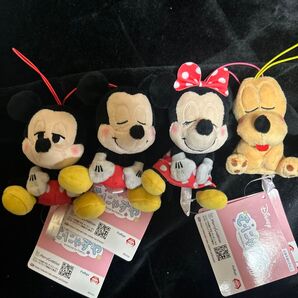 ディズニーむにゅすなミッキーとミニーのぬいぐるみ4個セット
