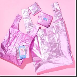 PLAZA限定 BAGGU メタリックBaby ライトピンク