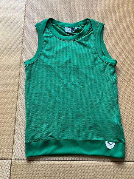PUMA ノースリーブ グリーン メッシュ