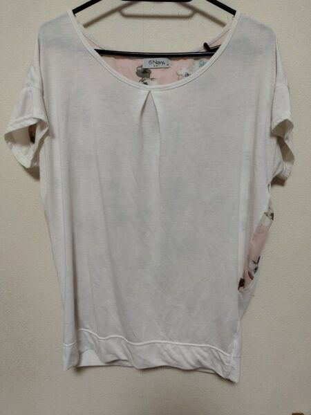 【値下げ交渉可】夏物 半袖 Tシャツ 2点セット レディース 花柄 ホワイト 白 ピンク イエロー ボーダー