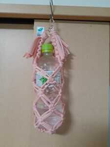  pet bottle holder handmade new goods! ( salmon pink )