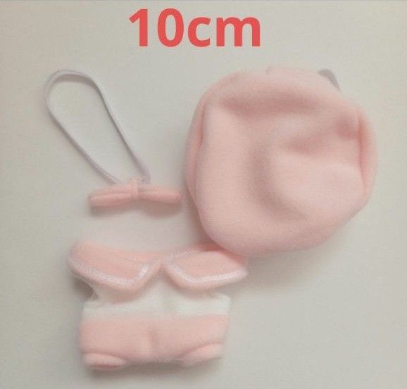 ぬいぐるみ服10cm ピンクセーラーロンパース3点セット 着せ替えぬいぐるみ