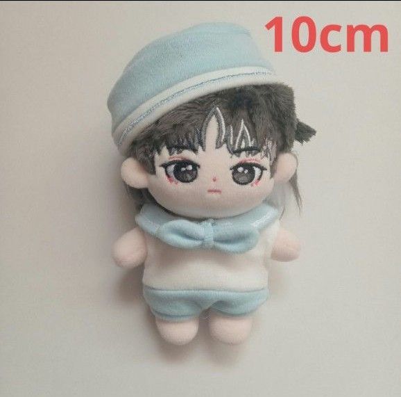 ぬいぐるみ服10cm ブルーセーラーロンパース3点セット 着せ替えぬいぐるみ