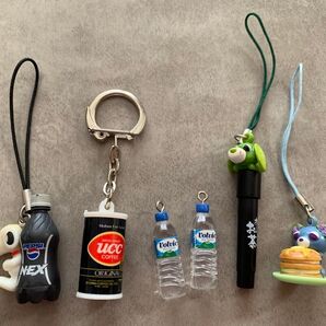 スヌーピー ペプシ UCC缶 ヴォルビック 水 おーいお茶 ストラップ キーホルダー おまけ 非売品