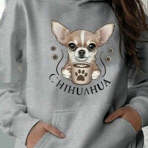 犬柄スウェットシャツ チワワ