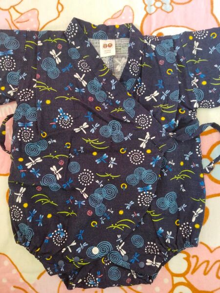 子供服ベビー服80 ロンパース 幼稚園保育園 夏祭り 甚平 浴衣 綿100%