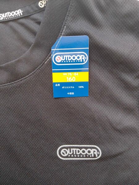 子供服 半袖シャツ160 アウトドアOUTDOOR 未使用 運動 スポーツ トップス 黒