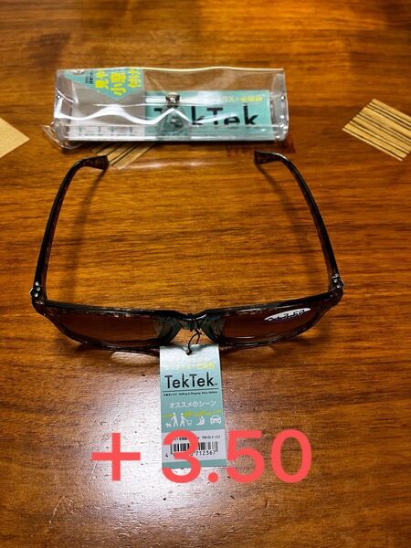 【新品 未使用】TekTek リーディンググラス サングラス+老眼鏡 +3.50