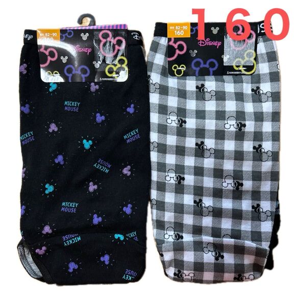 160㎝ ディズニー ミッキー マウス 下着 ショーツ パンツ 2枚組×2 4枚セット 女子 新品未使用