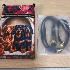 ダックスフンド ハンドメイド スマホショルダーケース