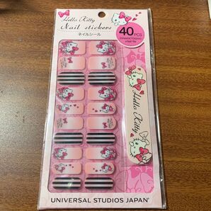 ユニバーサルスタジオ 限定 Hello Kitty ネイルシール 40枚入り サンリオ