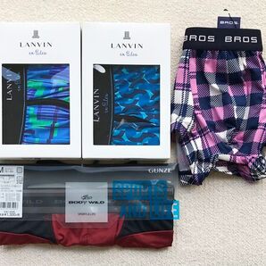 本日迄!Lanvin en Bleu&BROS&BODY WILD ボクサーパンツ Mサイズ ローライズ 4枚セット