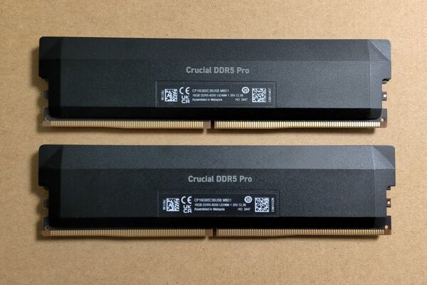 クルーシャル DDR5 PRO (マイクロン製) デスクトップ用メモリ 16GBX2枚 32GB DDR5-6000MHz