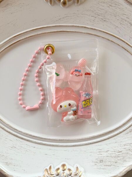 ガチャ詰めポーチ風キーホルダー キャンディバッグ