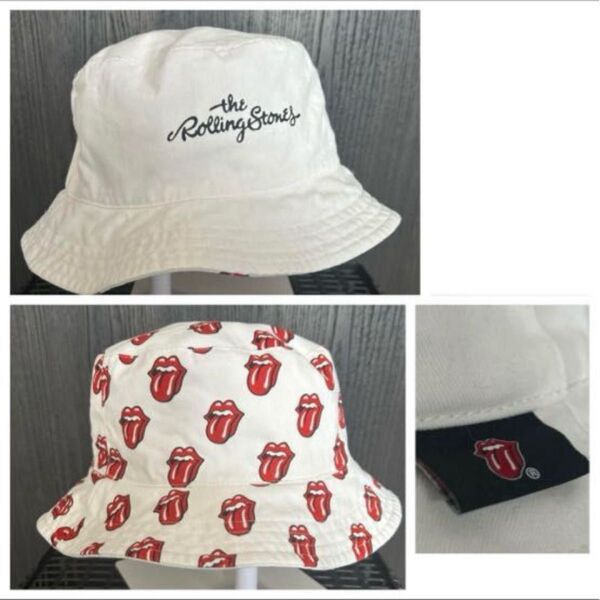 GU × ローリングストーンズ バケットハット リバーシブル 帽子