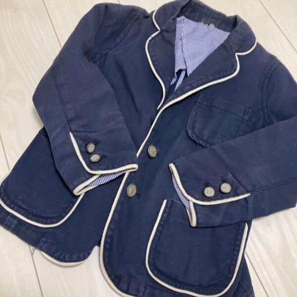 W closet ネイビー テーラードジャケット ストライプ裏地 ジャケット