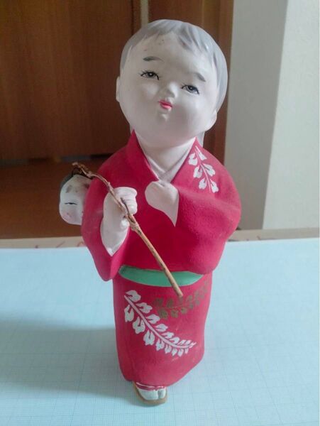人形 昭和レトロ 土人形 置物 アンティーク 飾り物 郷土玩具 女の子 わらべ