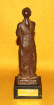 ブロンズ　佛子泰夫　女性像　大理石台　1964年　ライオンズクラブ　中古品 　彫刻_画像4